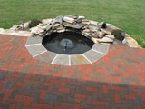 Hearringbone Patio with Water Feature